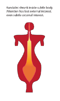 Kundalini shrunk inside the subtle body