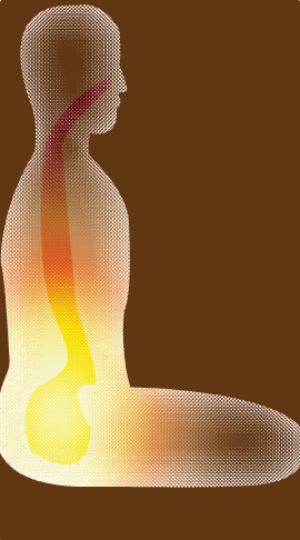 Breath infusion to the lower part of the trunk 