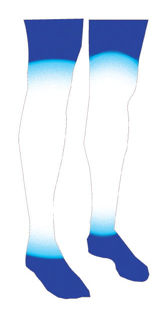 Bliss energy in the legs