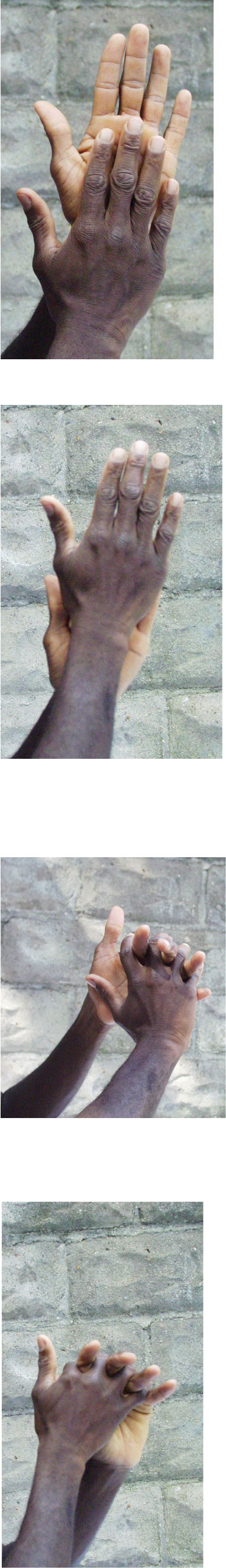 Rubbing palms