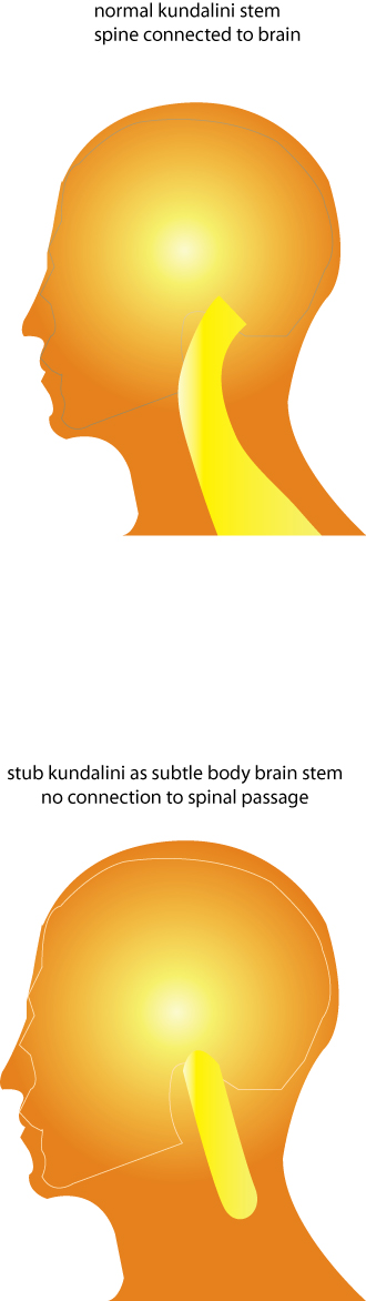 Normal kundalini and Stub kundalini