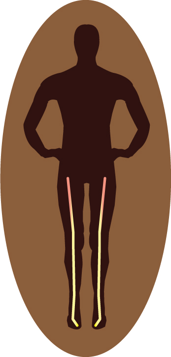 Breath infusion to the bone in the thigh and leg