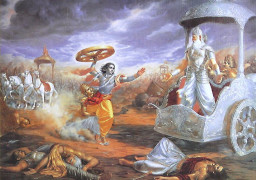 krishna-attacks-bhishma-with-chariot-wheel-QC72_l